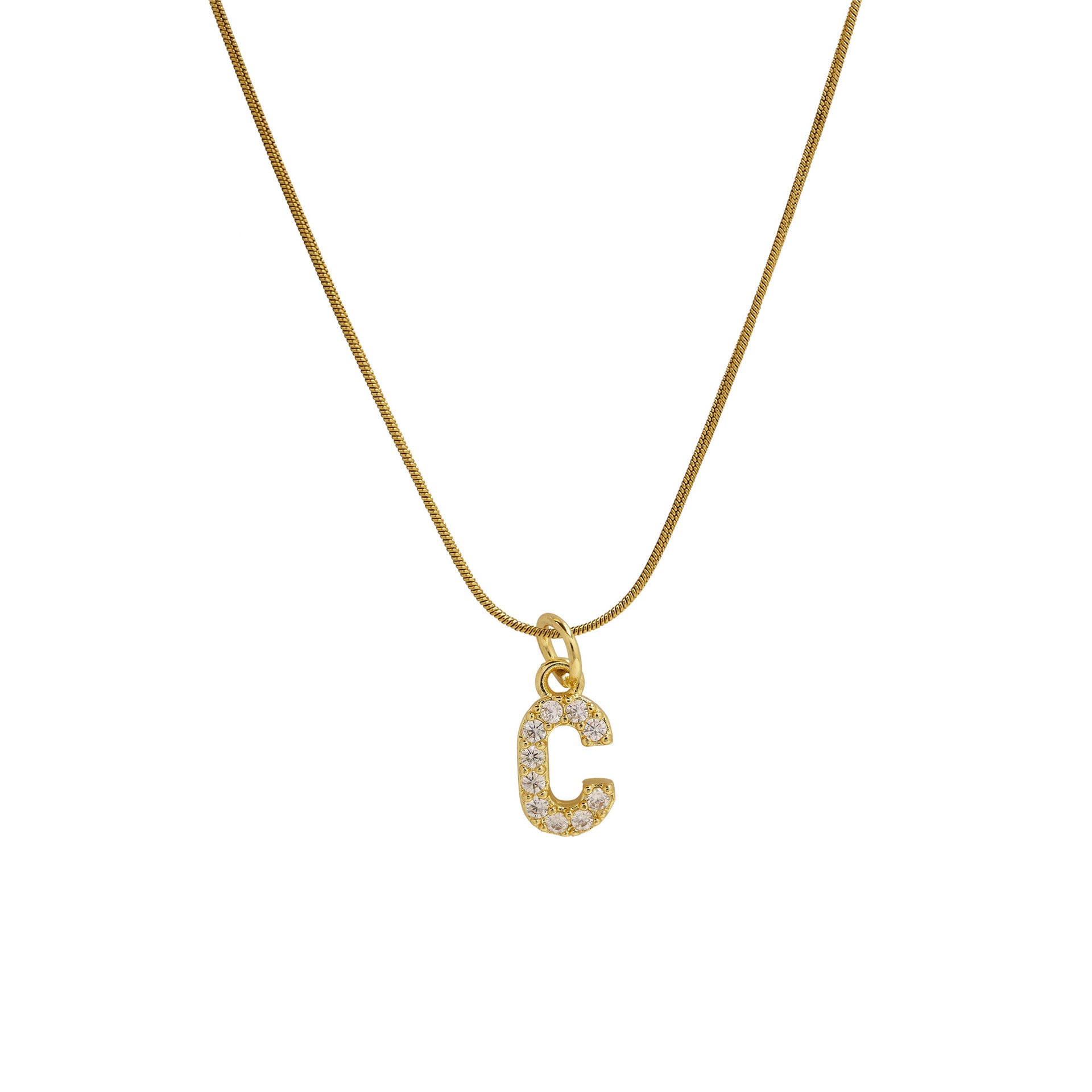 Killian Initial Zircon Necklace - C [PQMEAFQD]