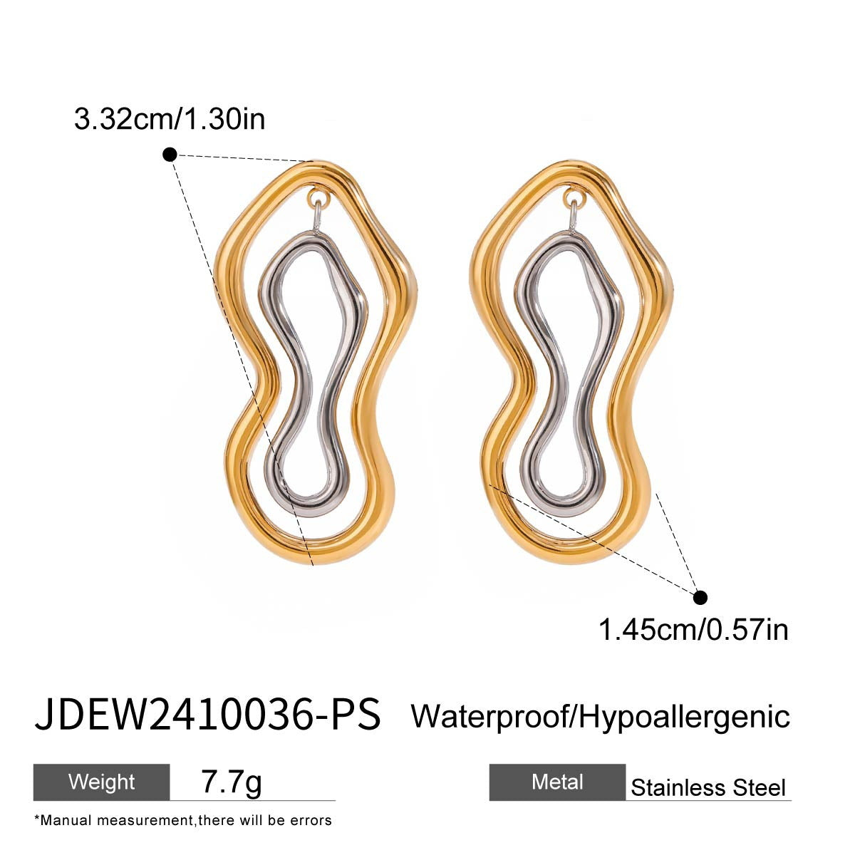 Berkeley Geometric Sculptural Hoops - JDEW2410036-PS [5YINH1IL]
