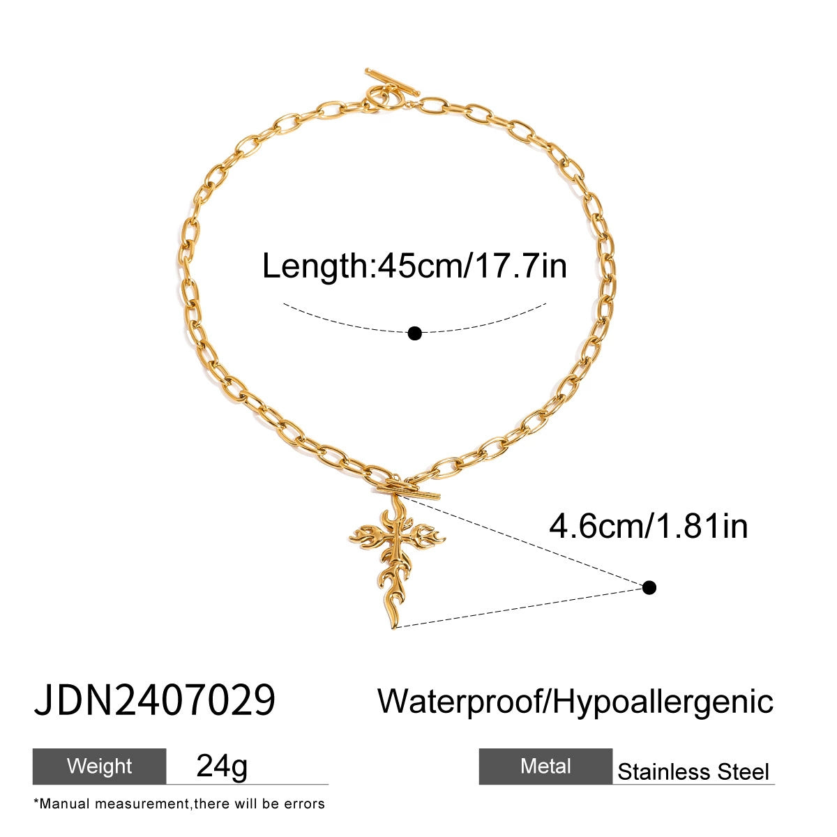 Zenaida Layered Cross Necklace - JDN2407029 [XZ9ZXXTD]