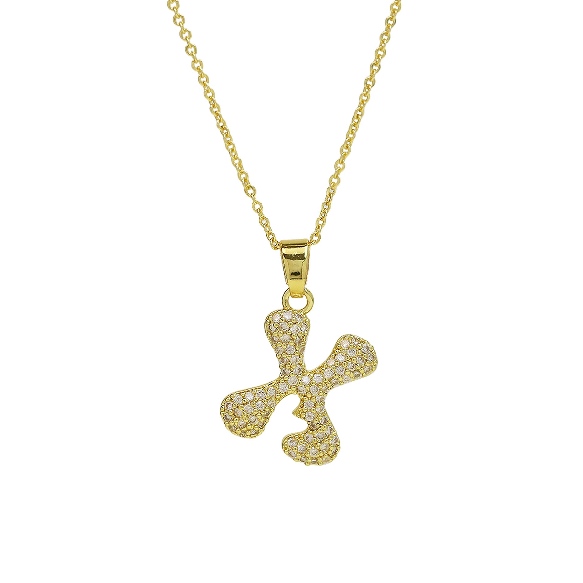 Fatou Bubble Initial Necklace - X [8F2RCWVD]