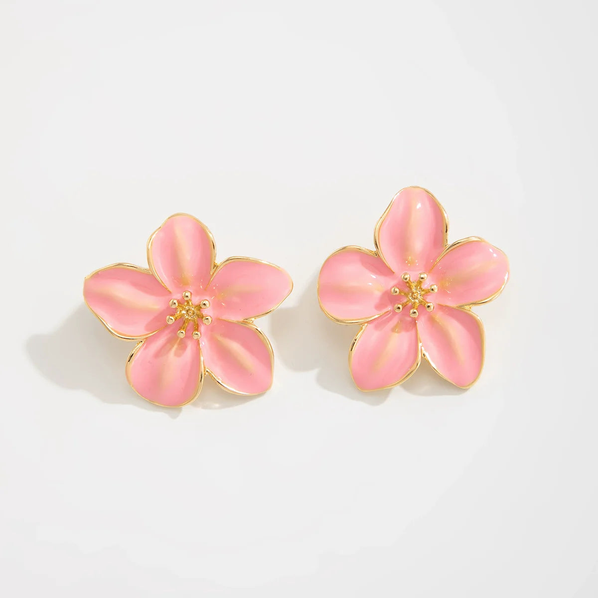 Anny Petal Bloom Stud Earrings - Pink