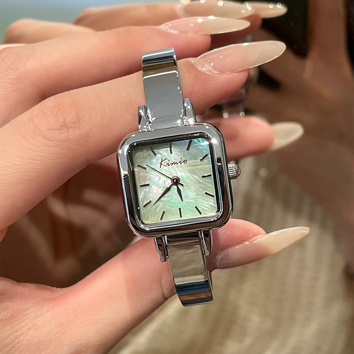 Janylah Elegant Bracelet Quartz Watch - Mother-of-Pearl Green
