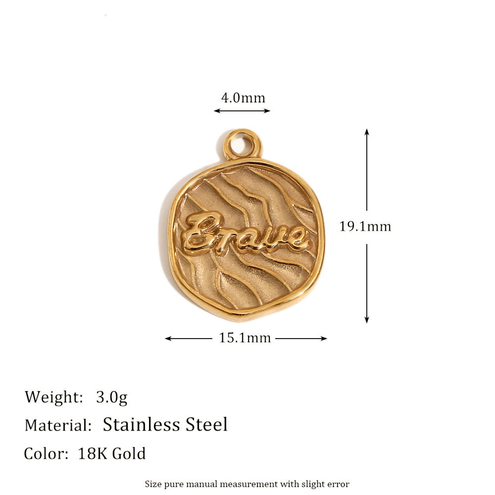 Kambri Luxe Charm Pendants - Abstract English Pendant - Gold [MQ9I2S0I]