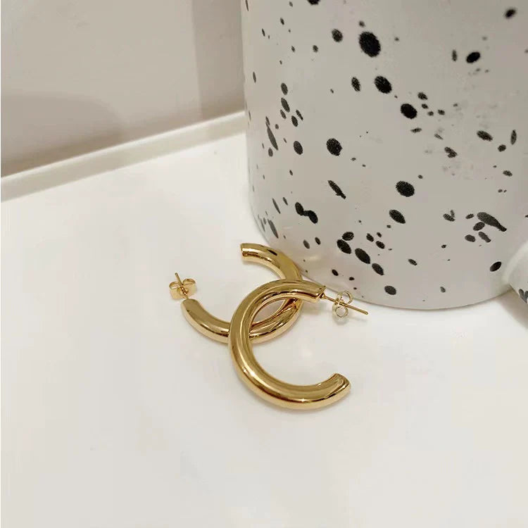 Sachi Classic Hoop Earrings - Gold Small 3cm