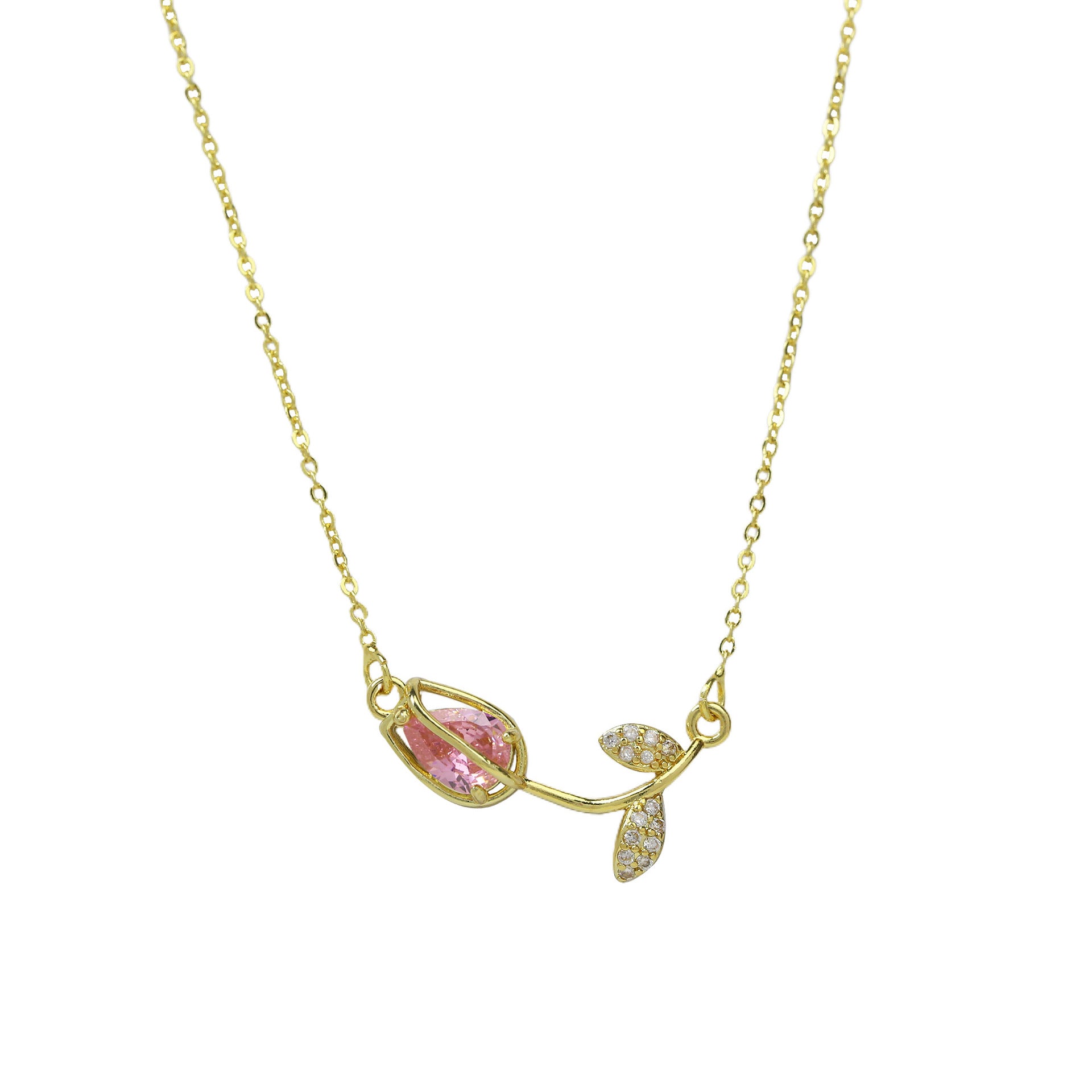Aniah Zircon Rose Necklace - Necklace 3 [VT01XE5X]