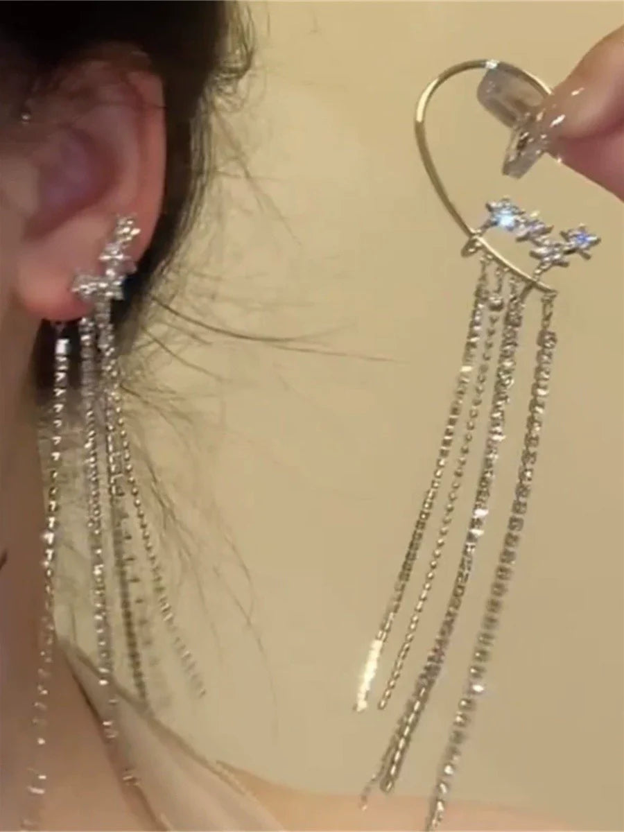 Eliyah Star Tassel Ear Cuff - Right Ear Cuff (S925 Silver)