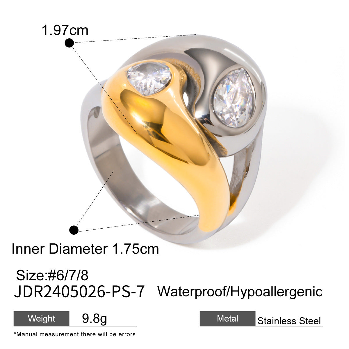 Kameryn Pearl Zirconia Rings - Purple Stone Size 6 [SMQ3BMQT]