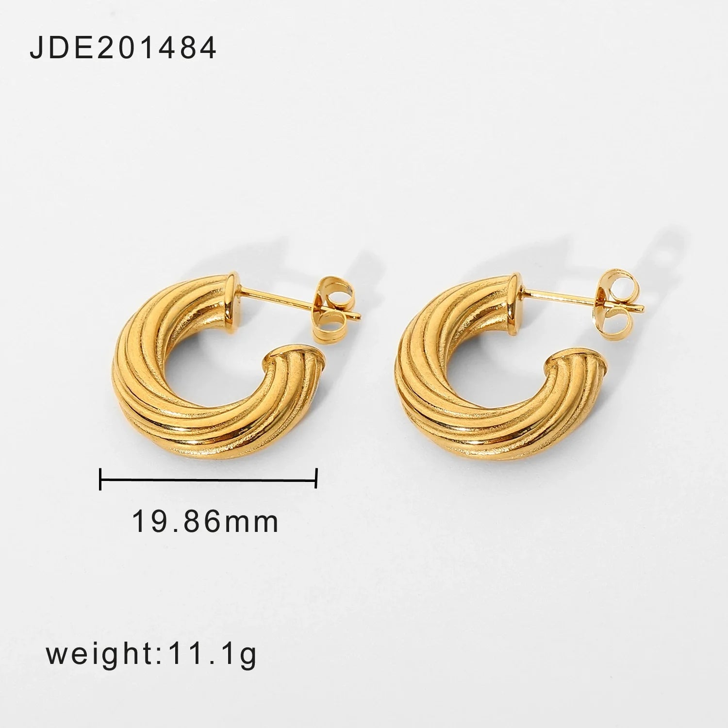 Karissa Twisted Hoop Earrings - JDE201484