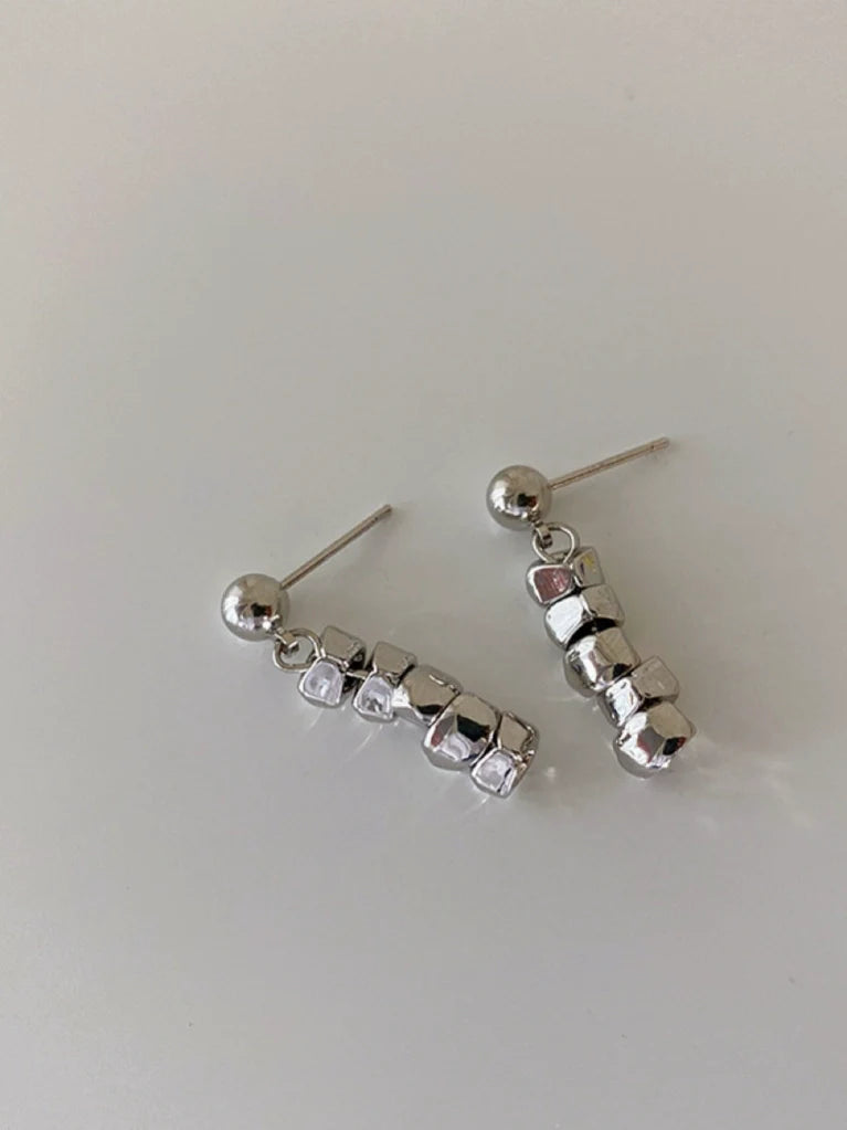 Justus Celestial Tassel Earrings - Crushed Silver Earrings
