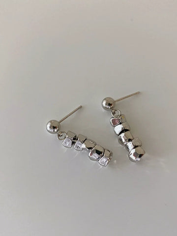 Justus Celestial Tassel Earrings - Crushed Silver Earrings