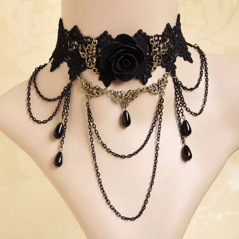 Amran Crystal Lace Choker - Style 34 [FUE5CVLQ]