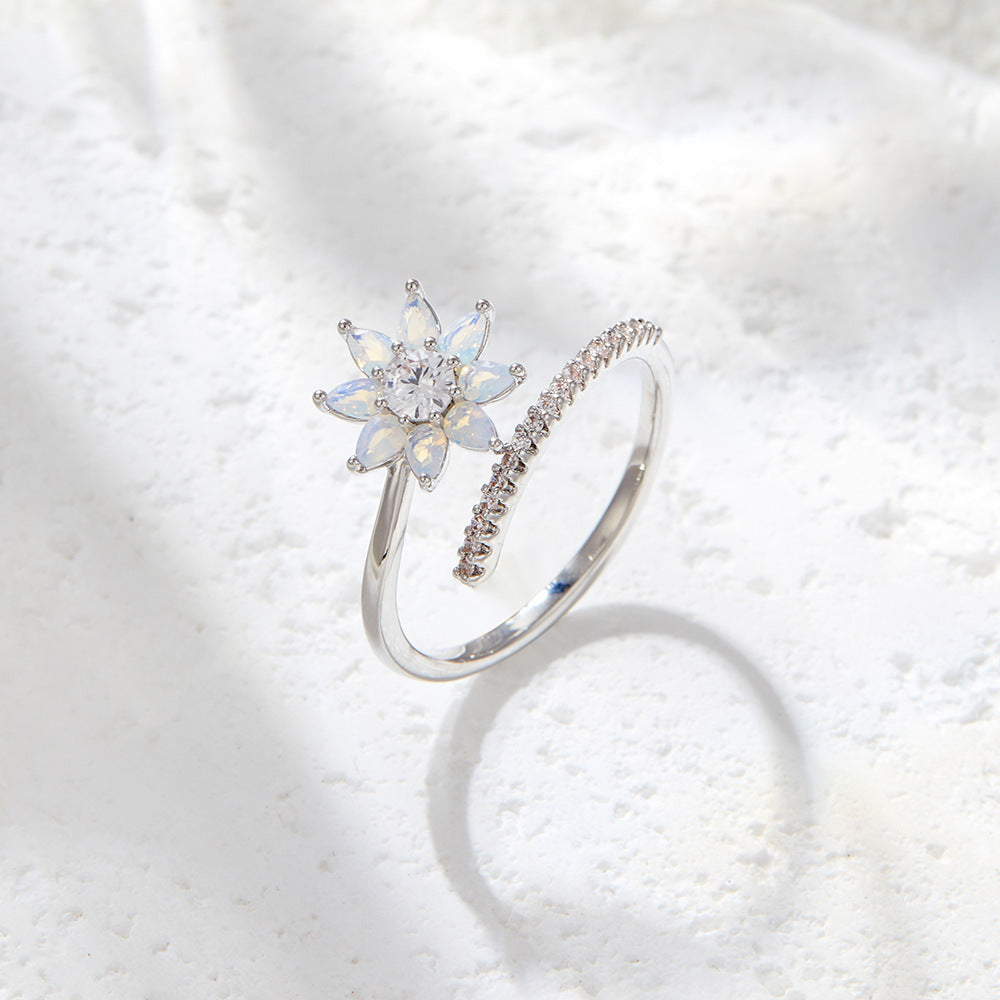 Annalynn Radiant Flower Open Ring - Style 1 [VH77H5SB]
