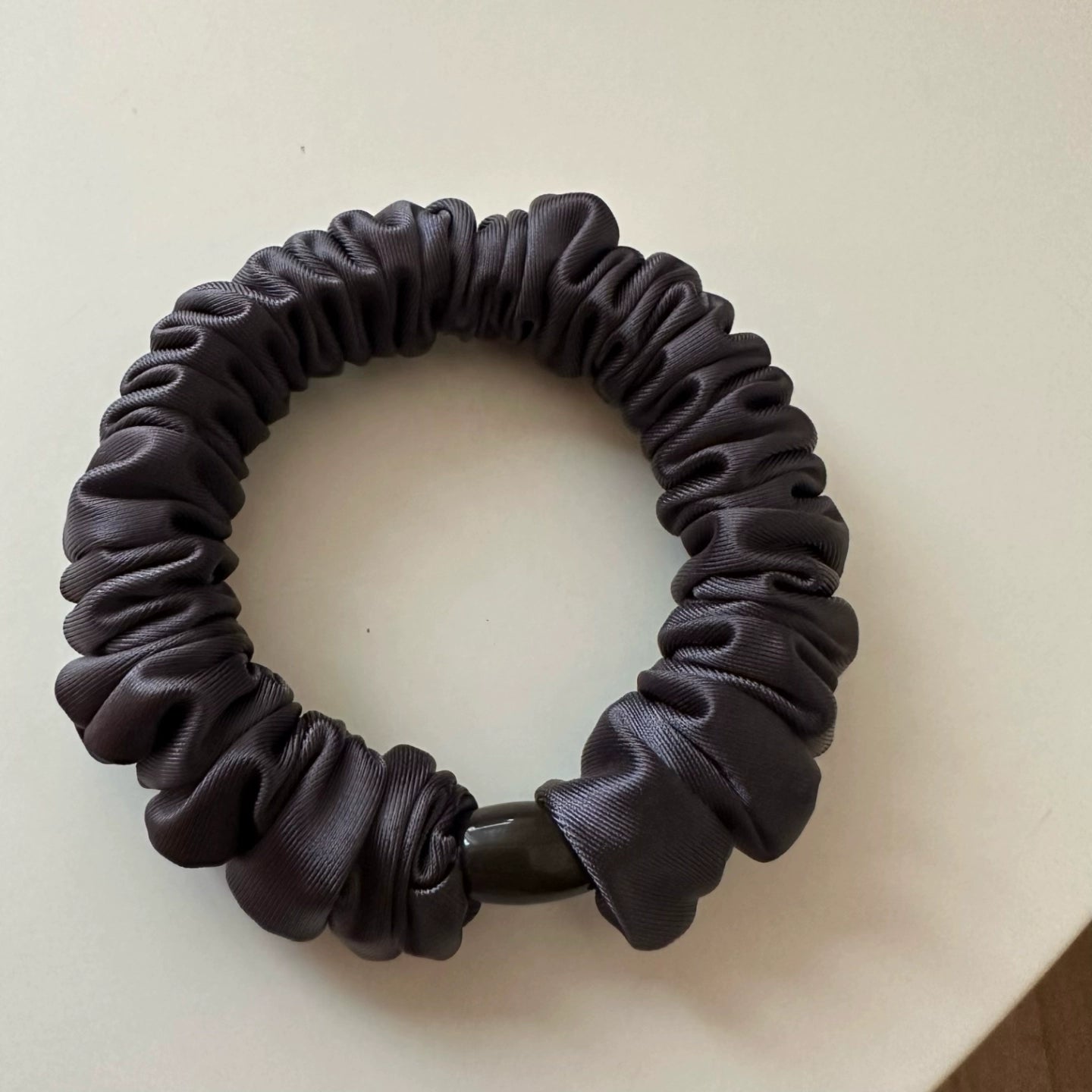 Khalani Satin Hair Scrunchie - Dark Coffee (Single) [QFH2SO6P]
