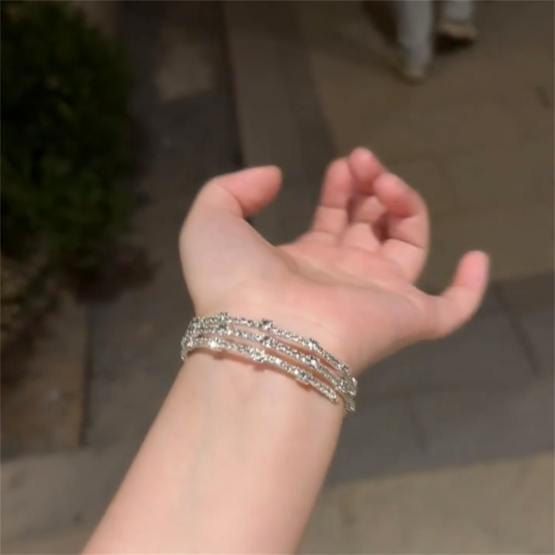 Jadelynn Silver Zircon Cuff - Silver-Tone