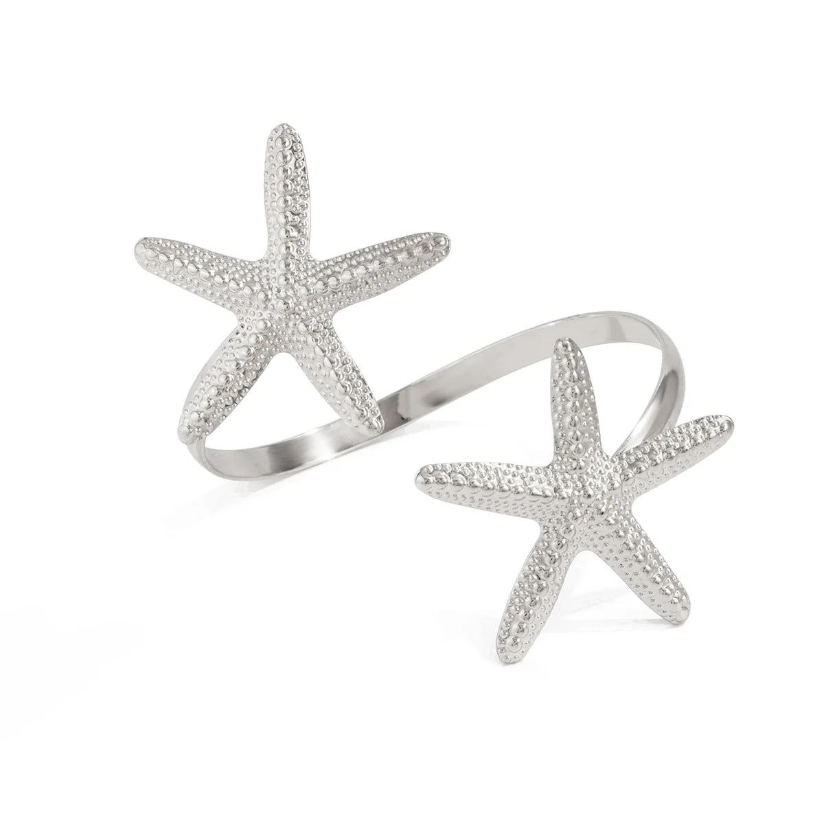 Jewell Ocean Cuff Bracelet - Silver Thin Starfish