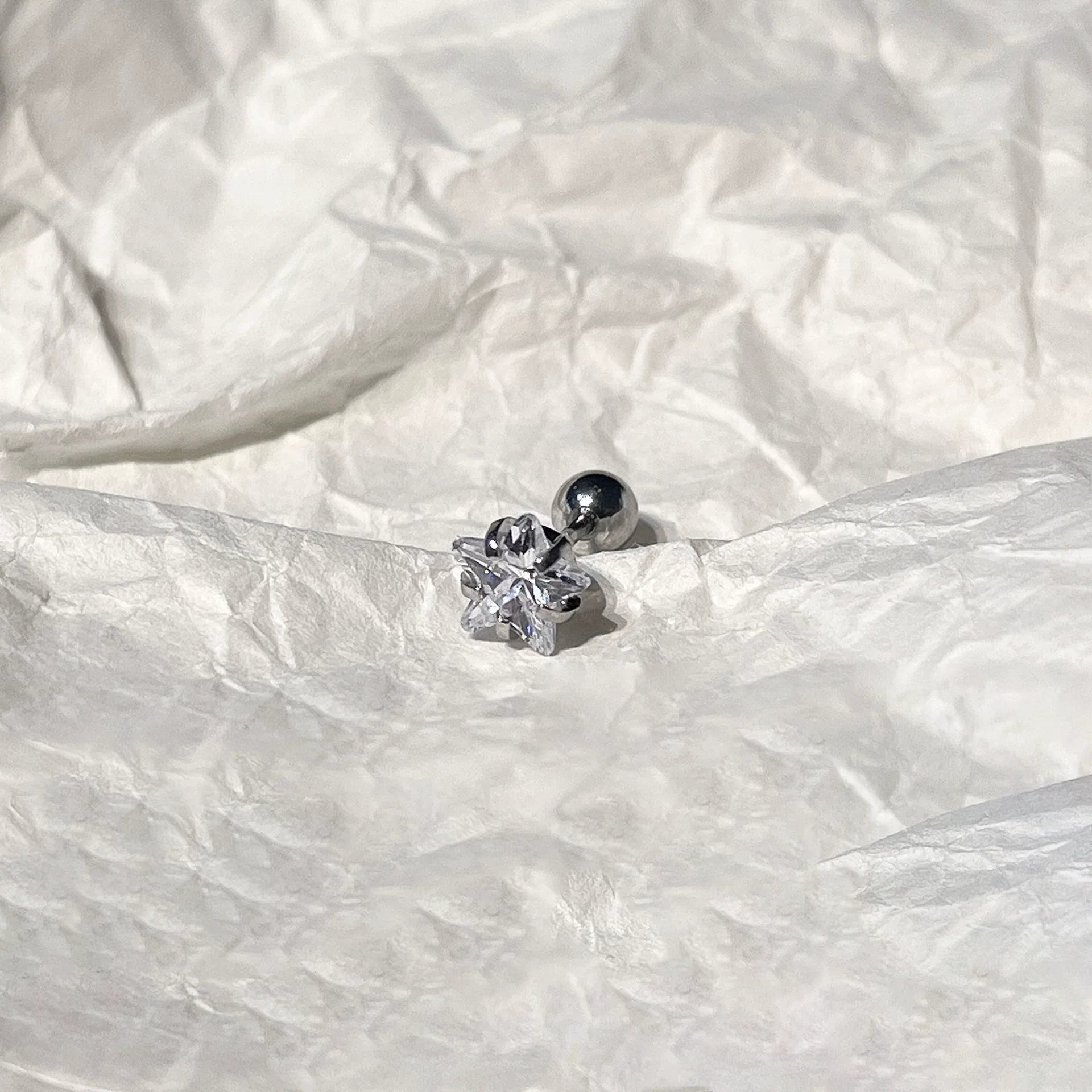 Kamia Celestial Zircon Stud - 6mm White Zircon