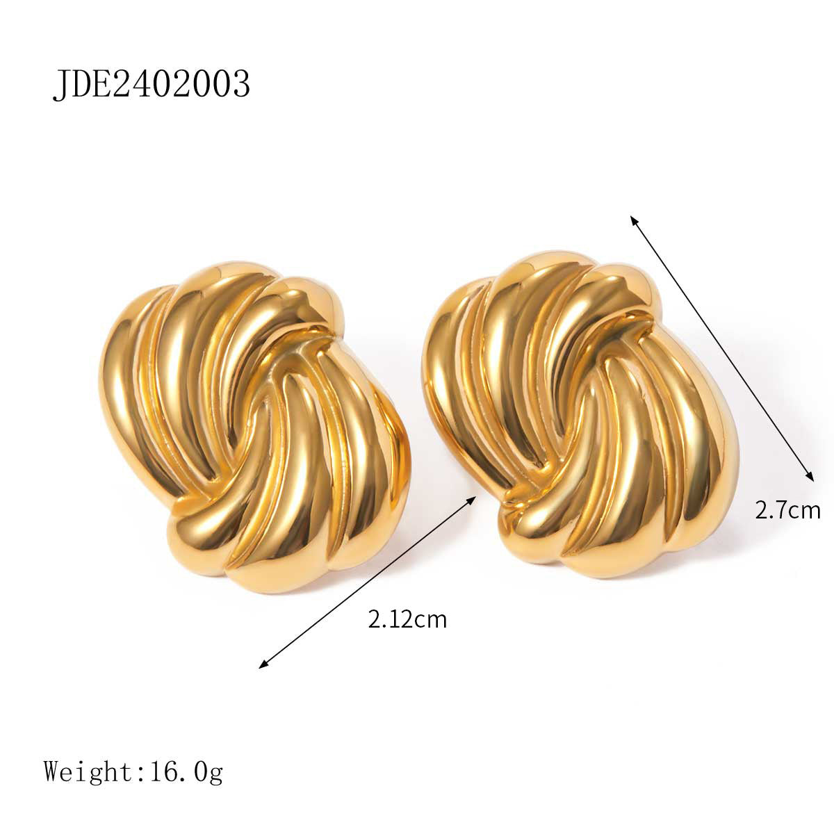 Jalyssa Wavy Bar Earrings - JDE2402003 [4ESCCJK2]