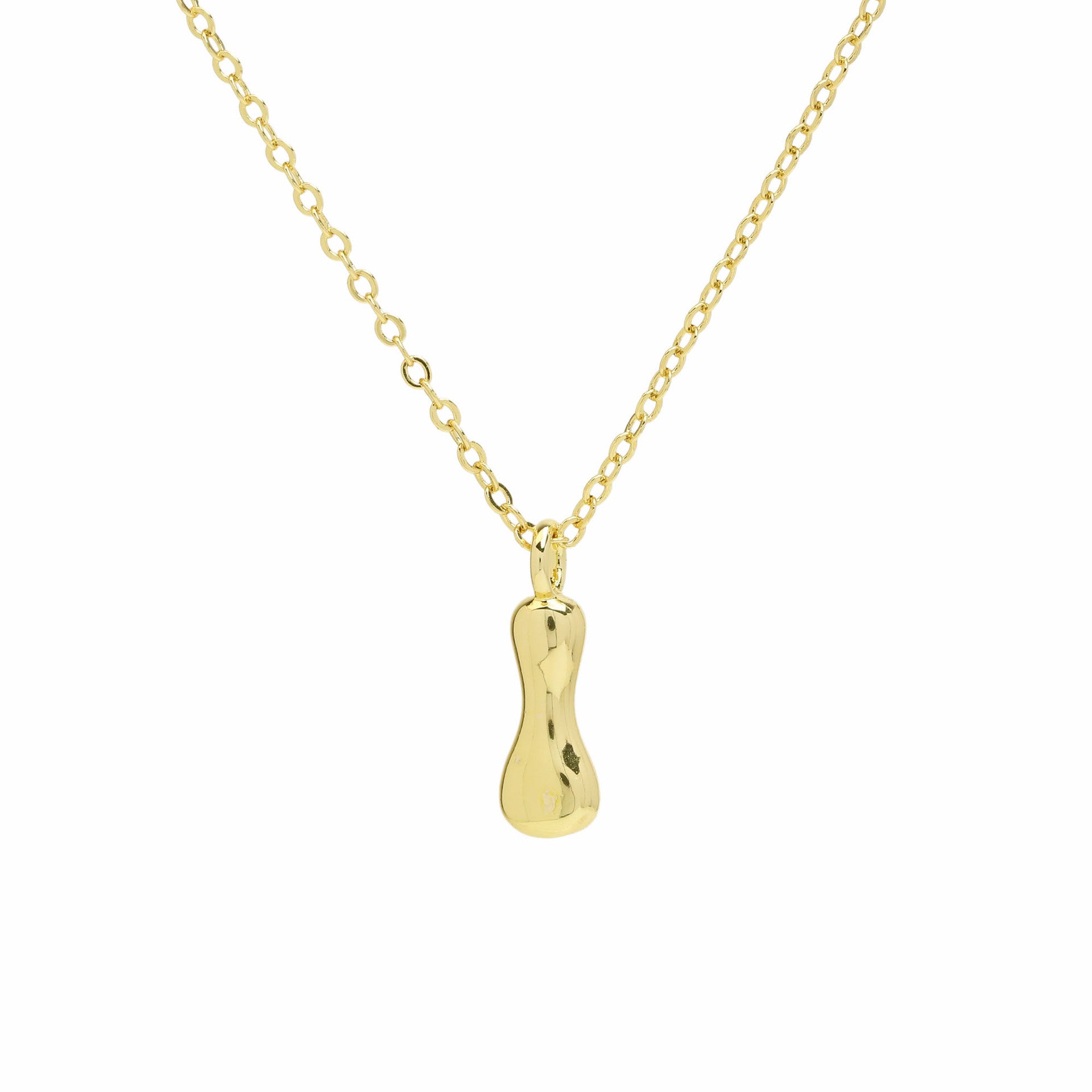 Vanya Gold Initial Bubble Necklace - Letter I [73KJBT8G]