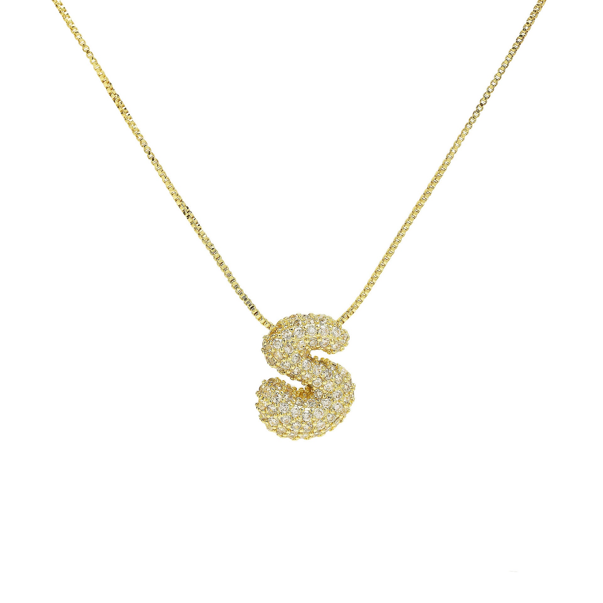 Francis Bubble Initial Necklace - Gold Necklace S [F3QXZOJ5]