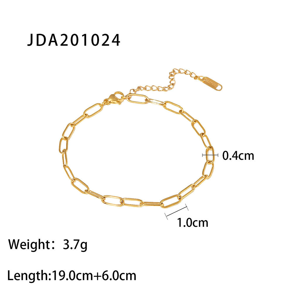 Lourdes Gold Cross Anklet - JDA201024 [B77H51DG]