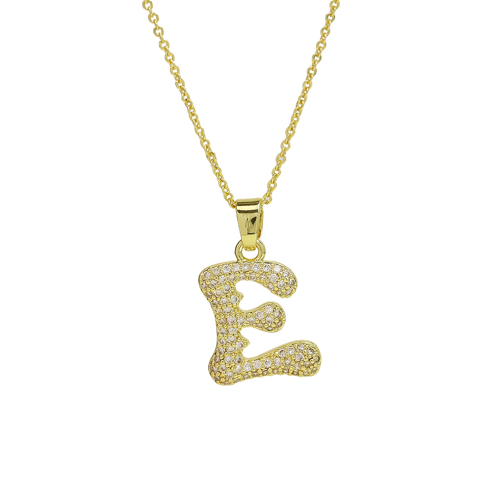 Fatou Bubble Initial Necklace - E [YQV0DIOG]