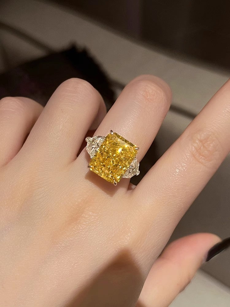 Lailani Radiant Carat Jewelry Set - Yellow Diamond Ring [XQIUV6DT]