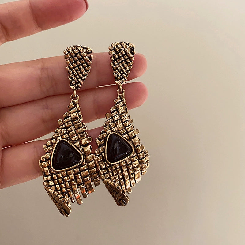 Nona Baroque Braided Earrings - Antique Gold (Pierced) [F1SW90O8]