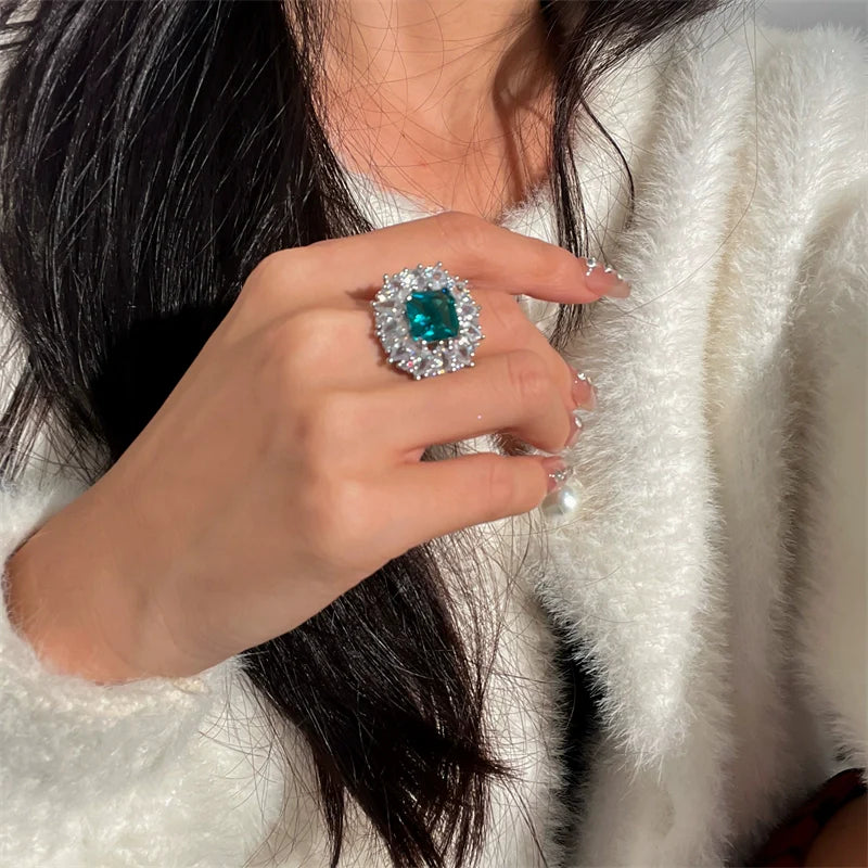 Wilhelmina Verdant Marquise Ring - One Size Adjustable