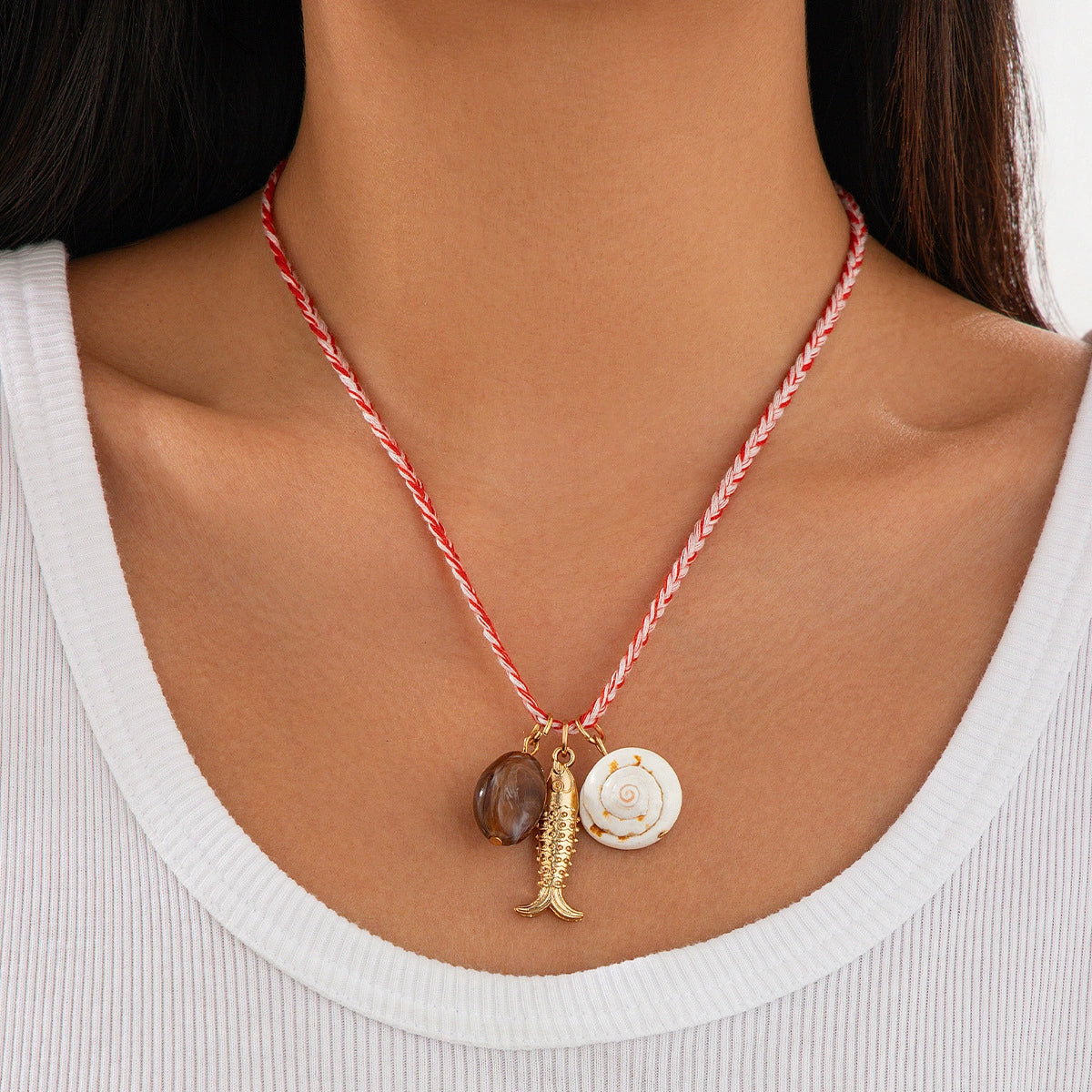 Erykah Ocean Layered Necklace - Gold 2 [IYLKYEFI]