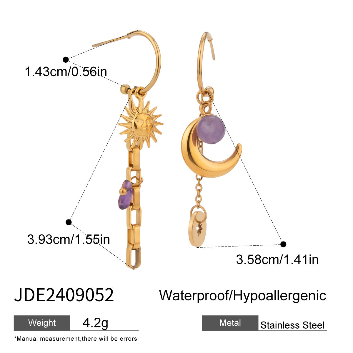 Jazlynn Bold Oval Earrings - JDE2409052 [FB3U795X]