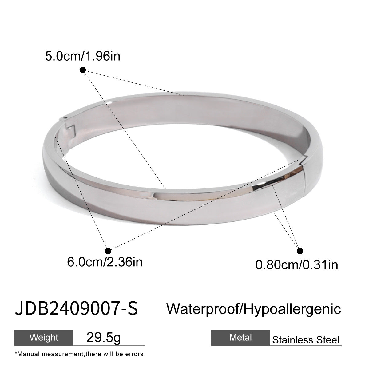 Dia Modern Buckle Cuffs - JDB2409007-S [PYQK3ARJ]