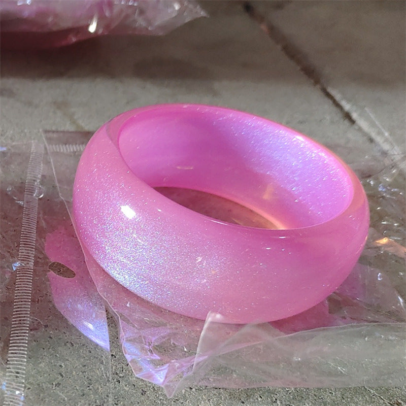 Kalilah Glitter Resin Bangle - Magenta Glitter [8TRUMGD4]