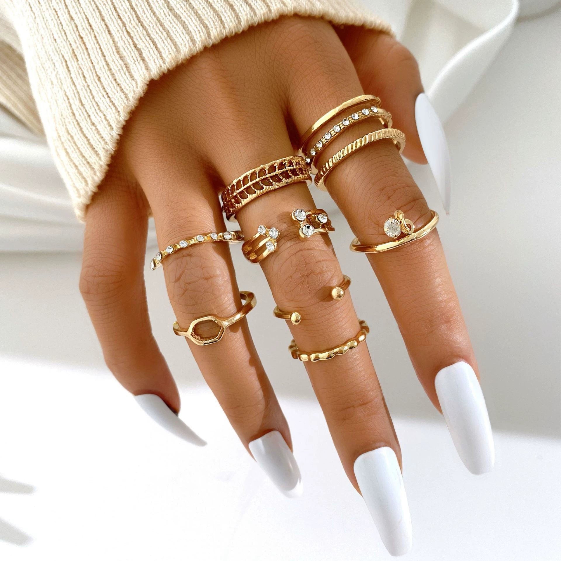 Kassidy Butterfly Ring Set - Orange Red [YU7NZKCO]