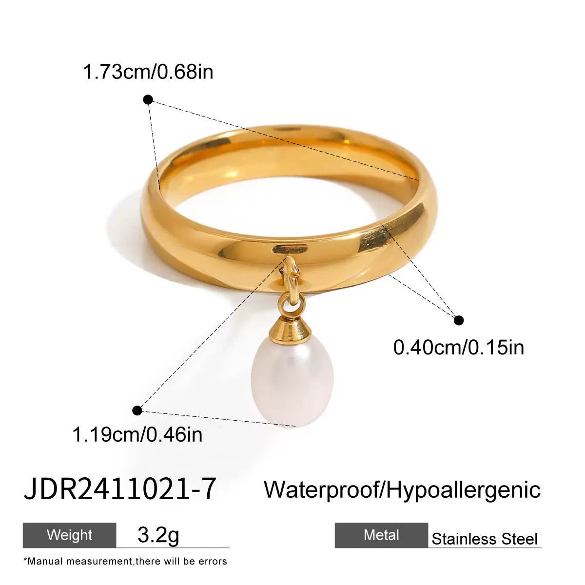 Keegan Freshwater Pearl Ring Set - JDR2411021-7 [8OQQXQ28]