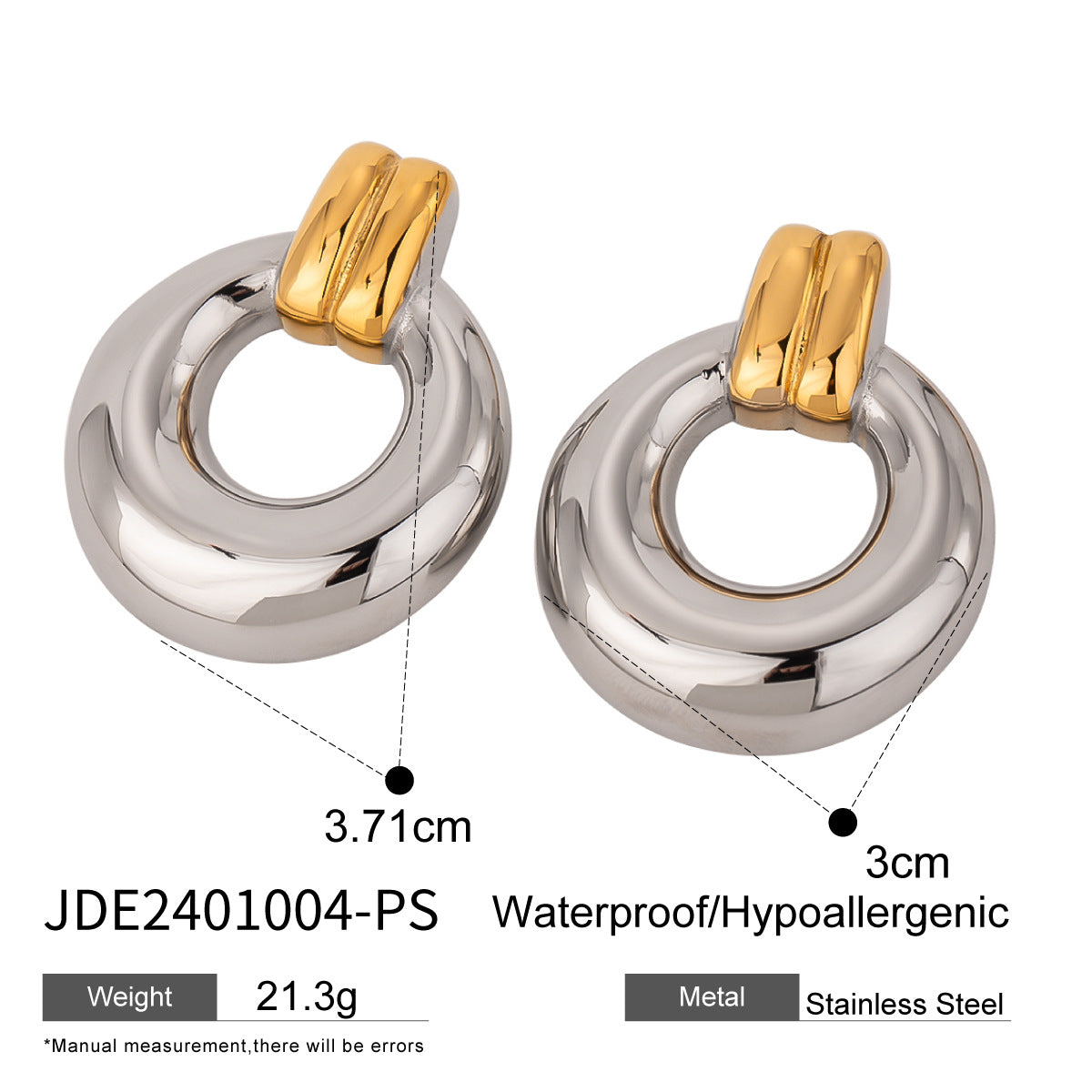 Melah Mixed Geometric Hoops - JDE2401004-PS [Z3B78J8N]