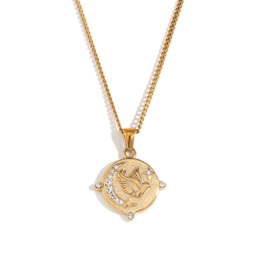Semira Tarot Charm Necklace - Gold - Bird [DZDCS4MF]