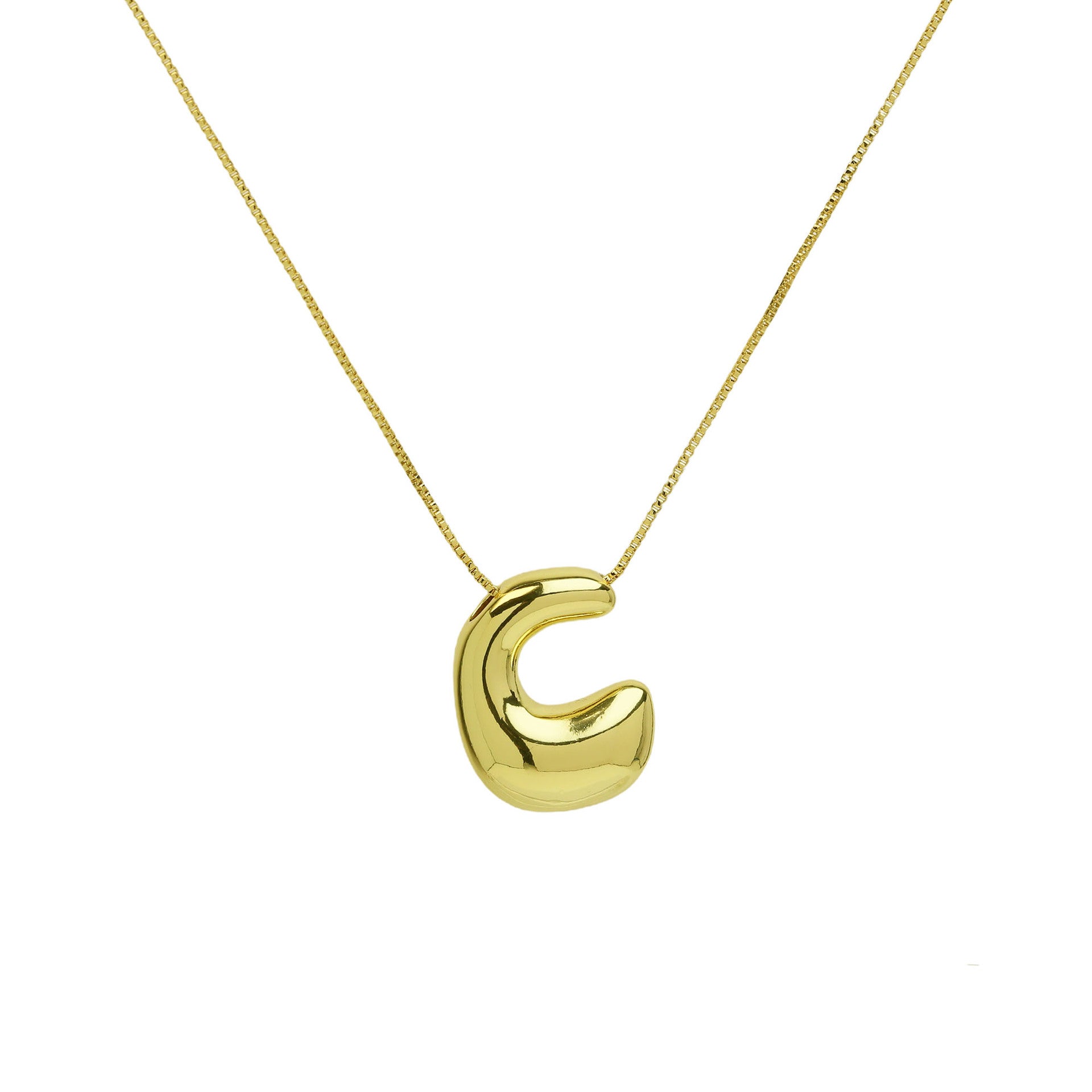 Virginia Bubble Initial Necklace - Letter C Necklace [1WW1QRK0]