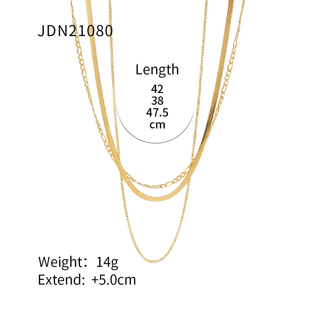 Kynzlee Layered Chain Necklace - JDN21080