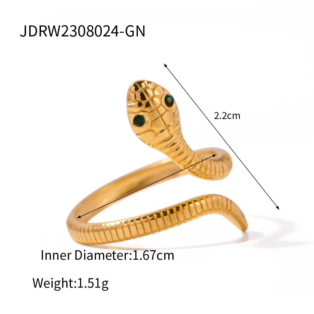 Airabella Serpent Open Ring - JDRW2308024-GN [PX3Y5YS7]