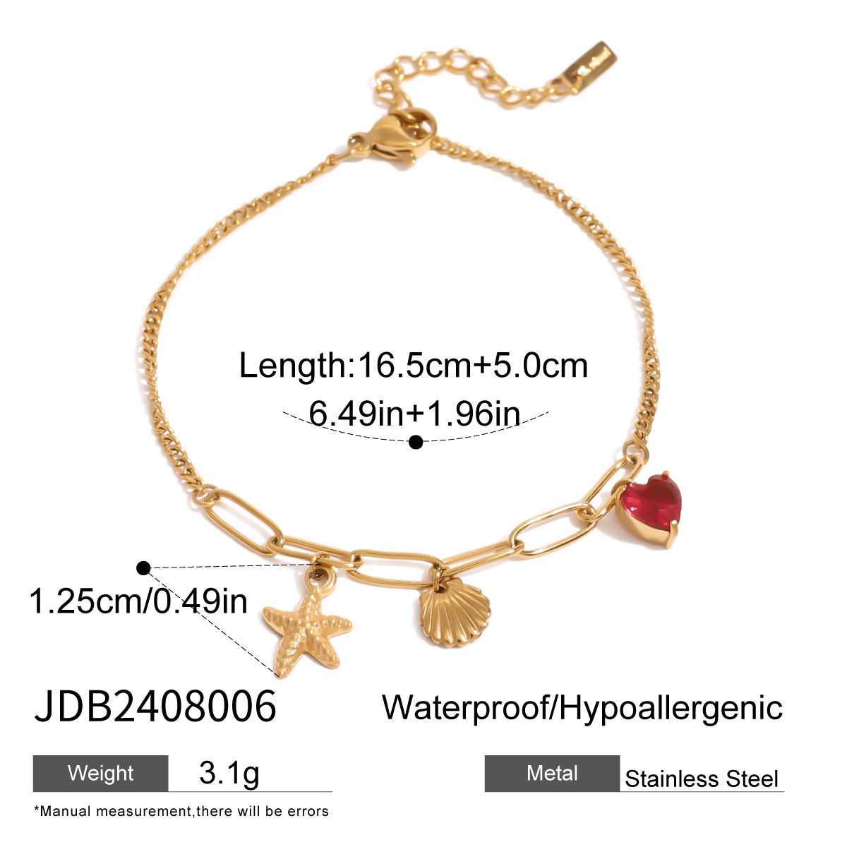 Janice Ocean Charm Bracelet - Seashell Charm [Q3SESLAZ]