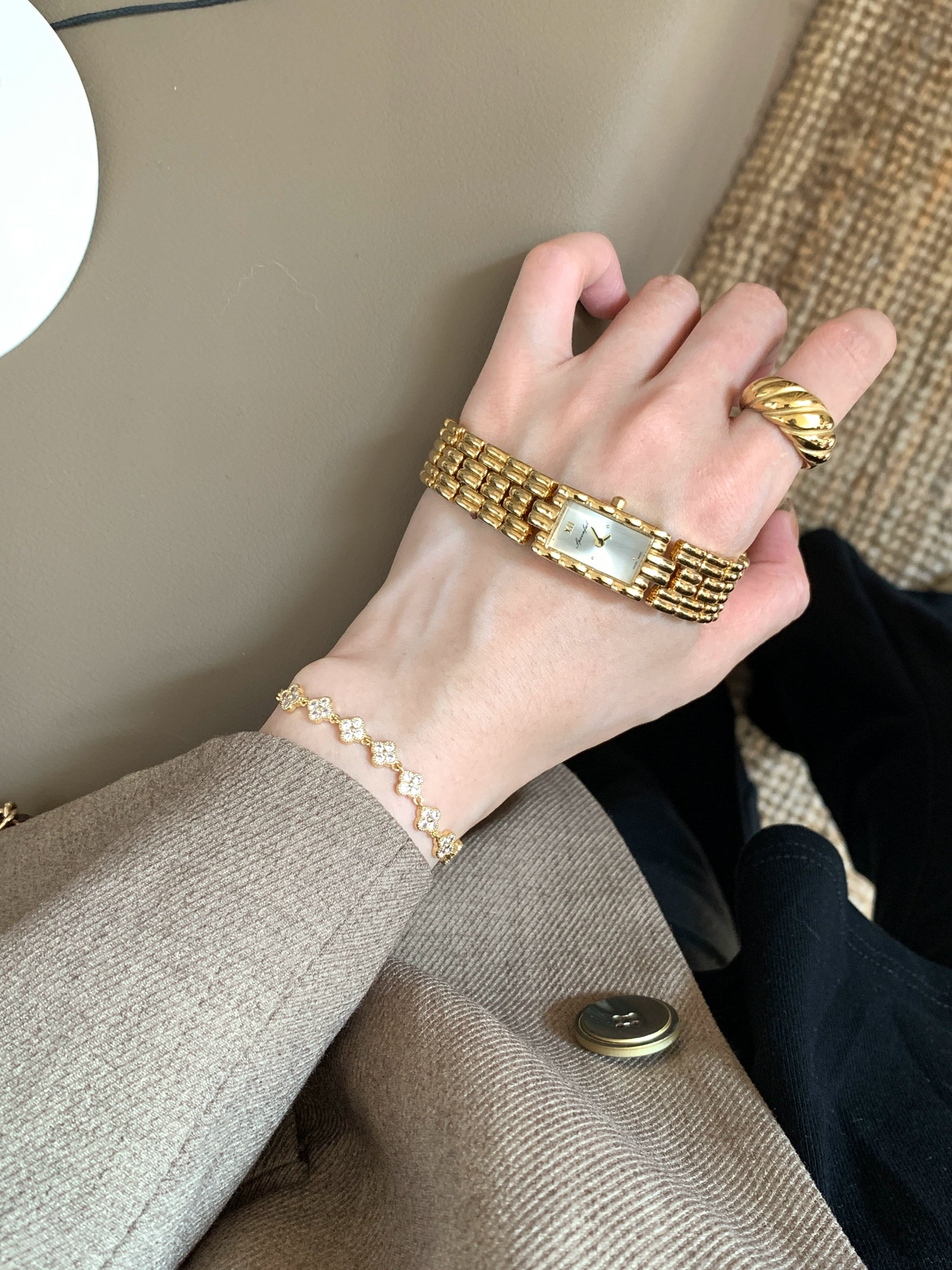 Myleigh Slim Bracelet Watch - Gold [BOD0NVWE]