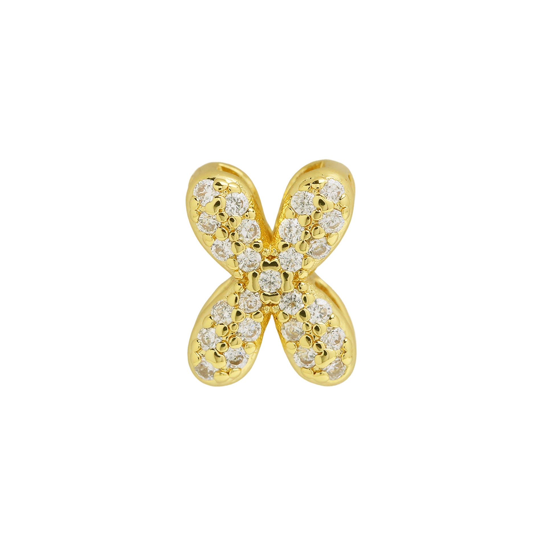 Makinley Bubble Letter Charm - Gold Pendant X [V2HJHTBO]