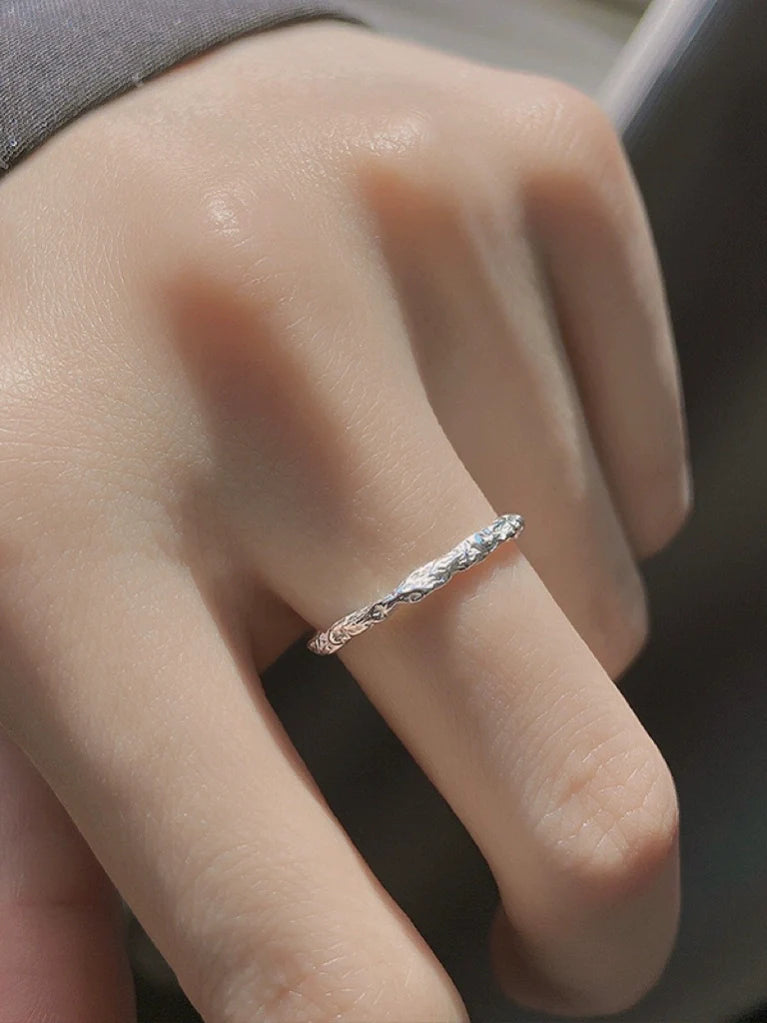 Elliette Stackable Adjustable Rings - Textured Ring (Adjustable)