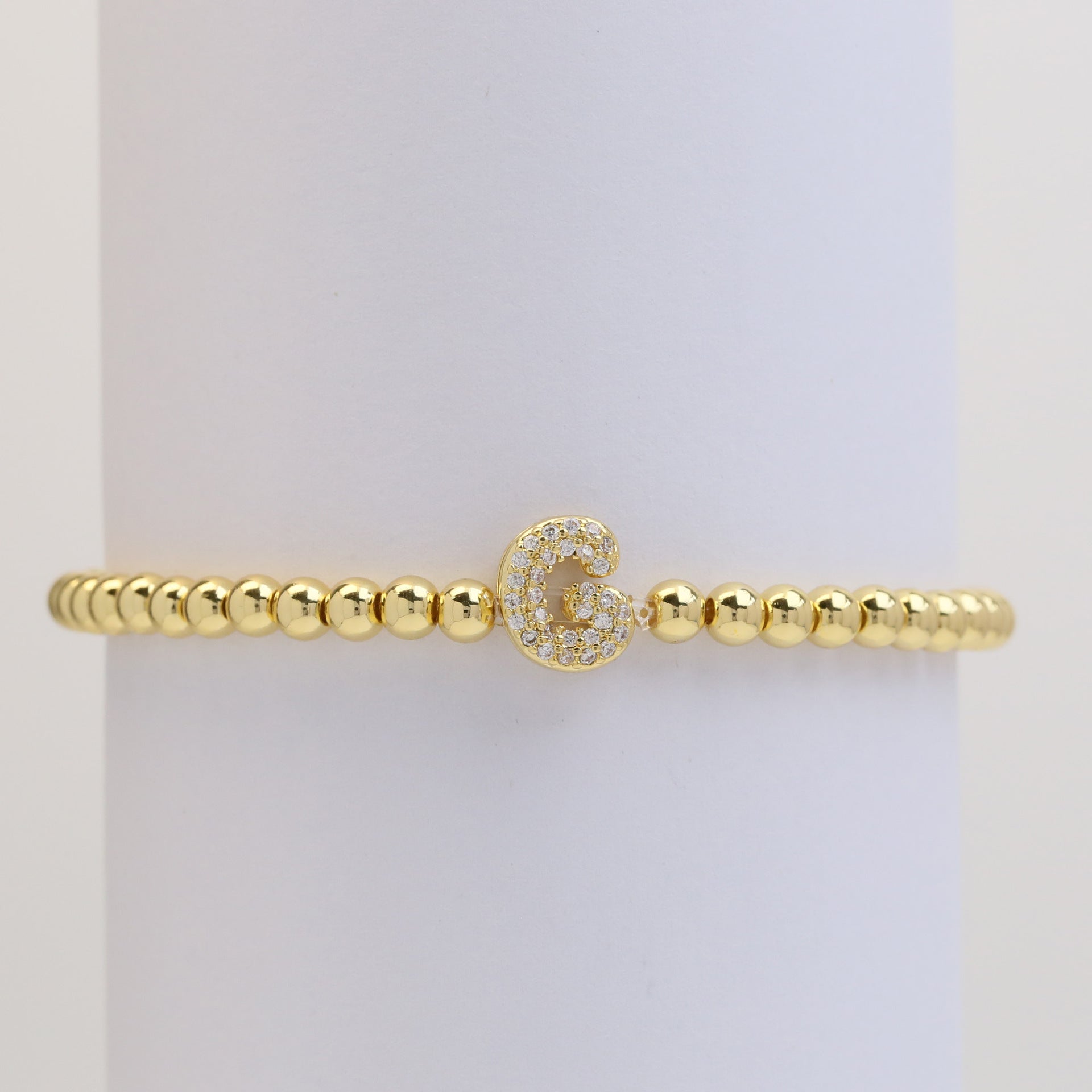 Aloni Bubble Letter Bracelet - Gold G [B7A5AZIO]