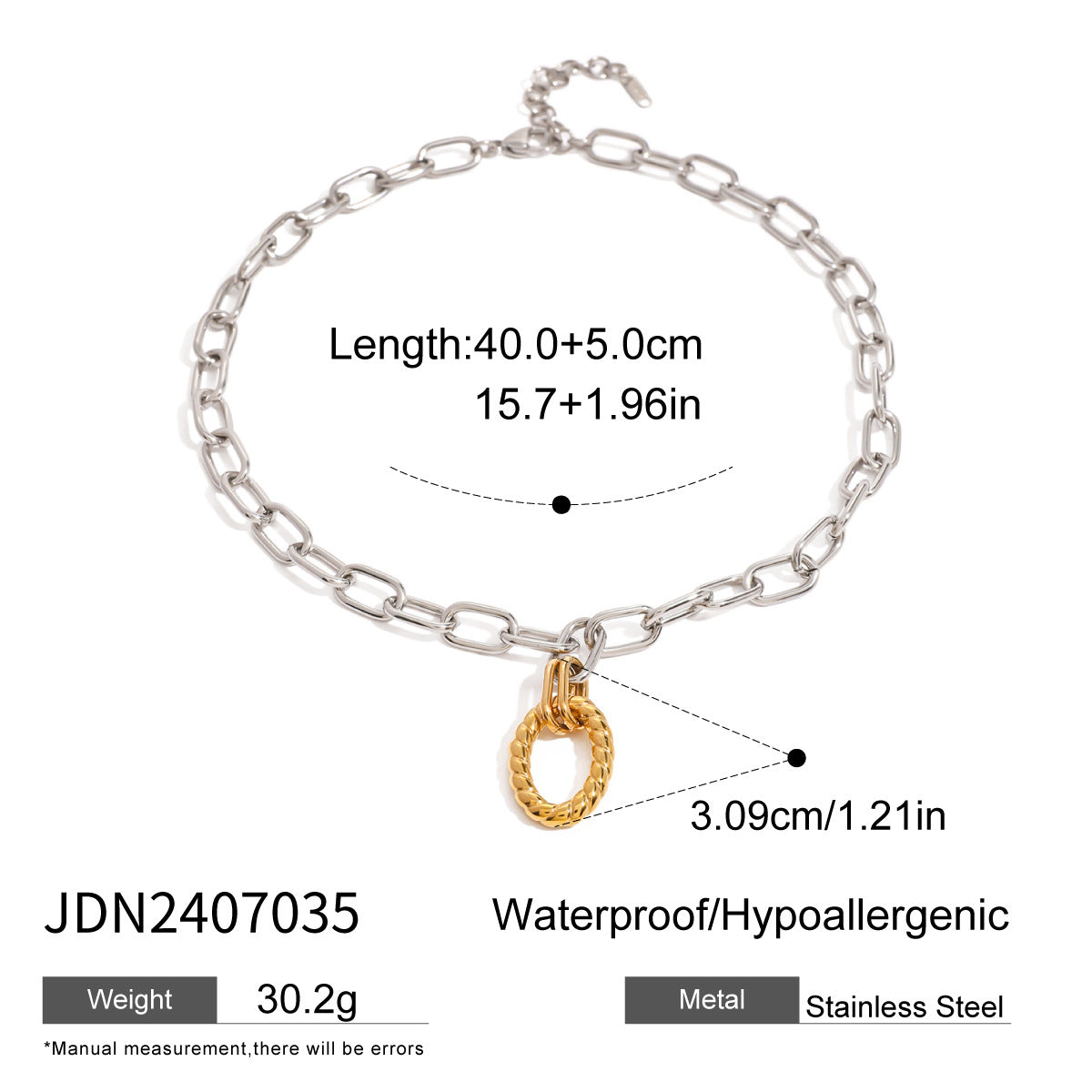 Oaklyn Twisted Geometric Jewelry - Twisted Chain Necklace [3WW4MU97]