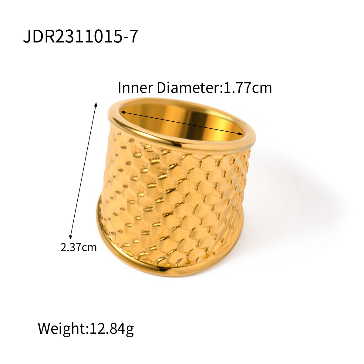 Evette Fish Scale Earring Ring Set - JDR2311015-7 [URHX6RJ5]