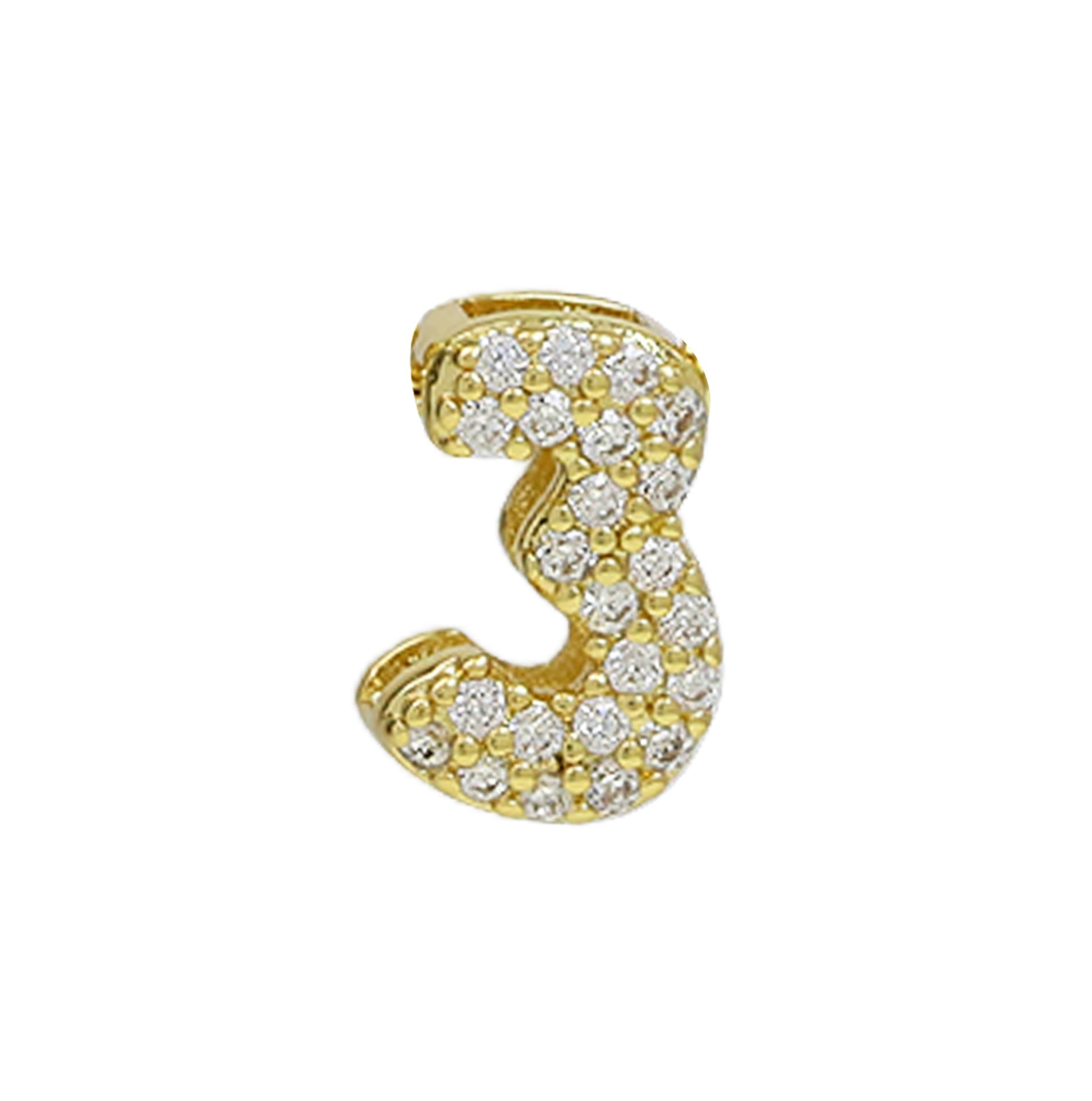 Adira Number Charm Necklace - Gold Number 3 [SV9HOHXL]