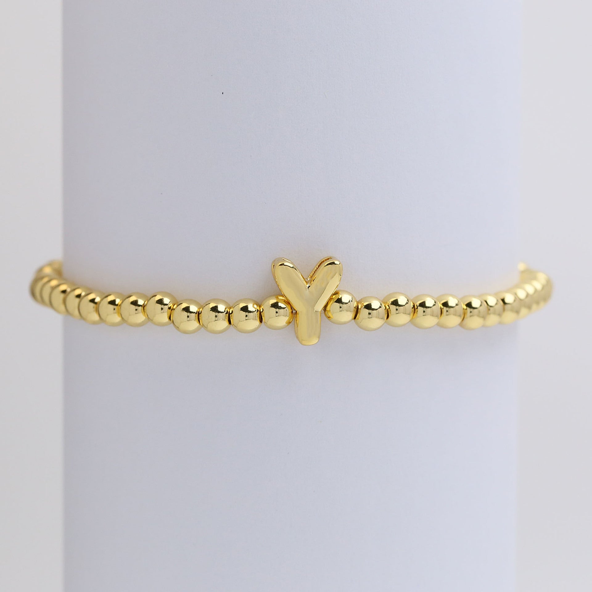 Jorie Polished Letter Bracelet - Y [O20S88VH]
