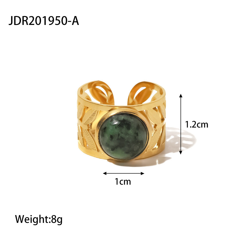 Grey Statement Gemstone Ring - JDR201950-A [R03C2QX9]