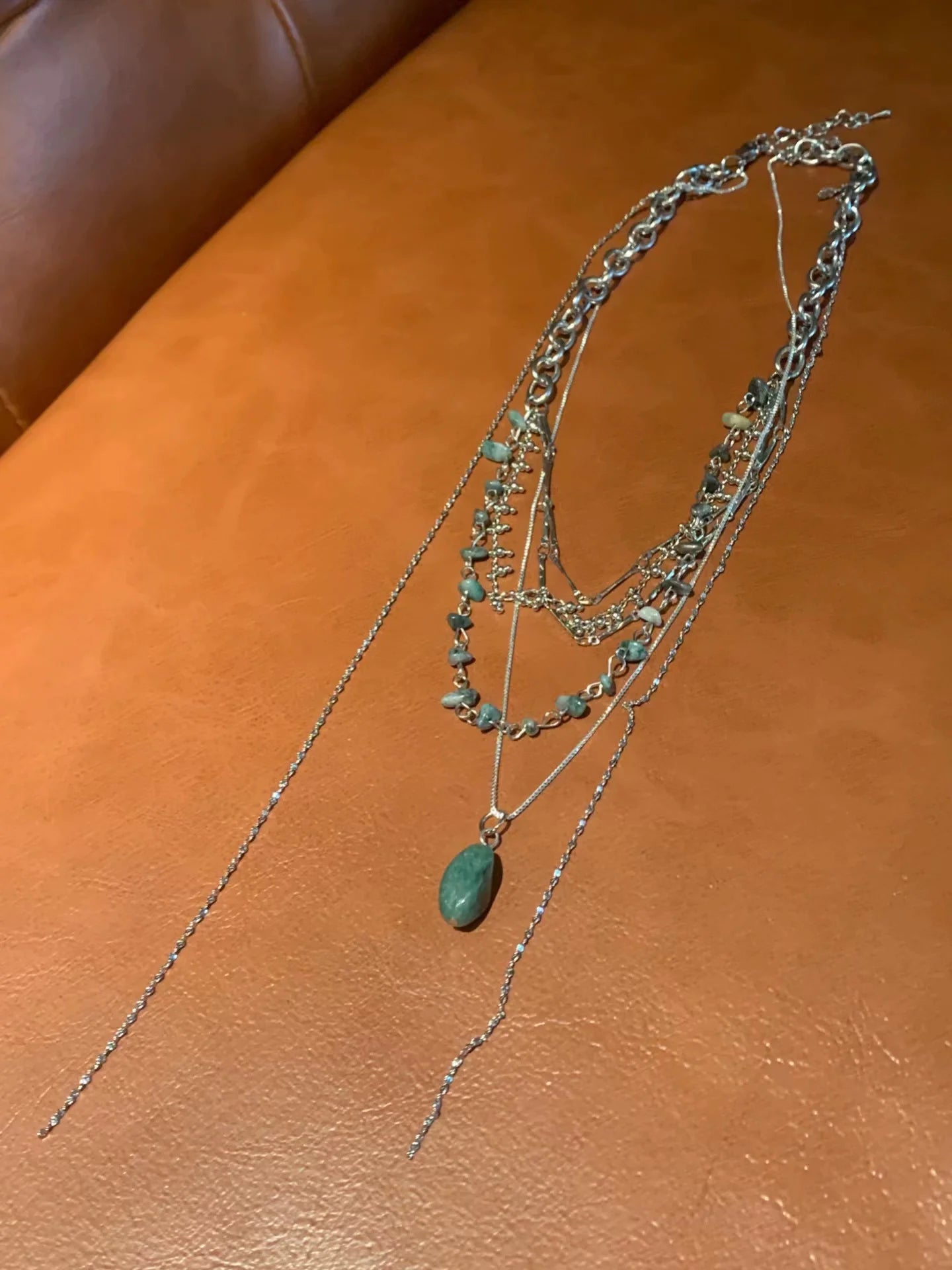 Dhriti Turquoise Tassel Necklace - Emerald City Multi-layer Necklace